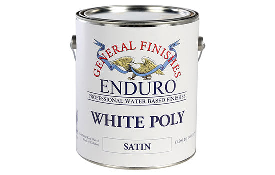 GF-WP-S-1 - 1 Gallon Water Based Satin White Poly Lacquer