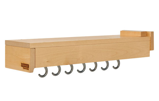 GLD-W22-BC-7 - 22" Maple Glideware Pullout Cabinet Organizer with 7 Long Hooks and Blum Tandem Soft Close Slides