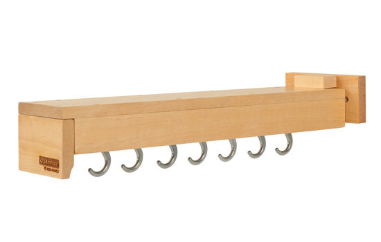 GLD-W22-SC-7 - 22" Maple Glideware Pullout Cabinet Organizer with 7 Hooks and Heavy Duty Manual Close Ball Bearing Slides