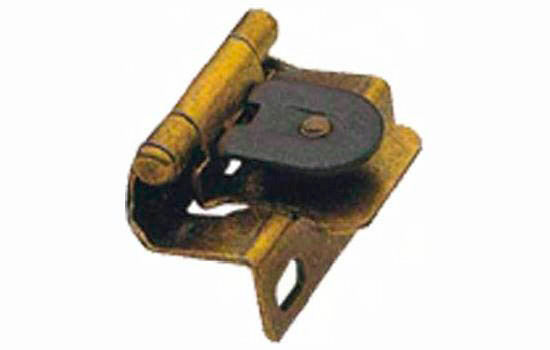H1271BB-BNS - 1/4" Overlay Single Demountable Antique Brass Hinge
