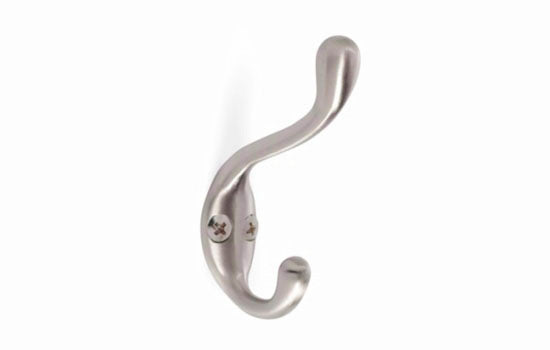 H55445G10 - 3-1/2" Height Satin Nickel Double Garment Hook