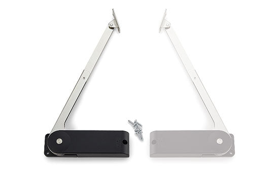 HDS-20-HL-BLK - Black Heavy-Duty Soft-Down Left Hand Lid Support for Top Opening Applications