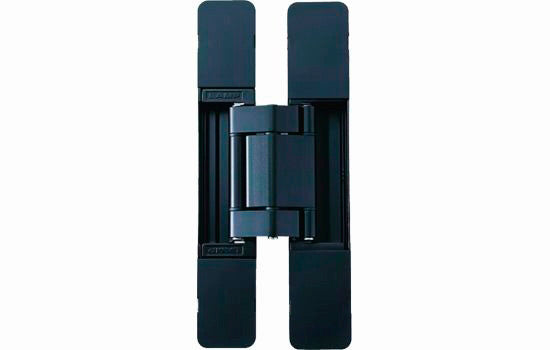 HES3D-E190BL-UL - 3-way Adjustable Matte Black Concealed Hinge - 220 Lbs Weight Capacity per Pair