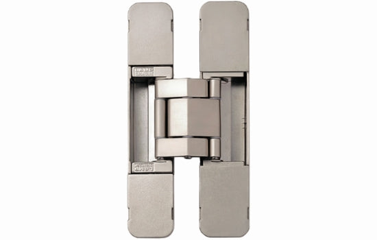 HES3D-E190DN-UL - 3-Way Adjustable Dull Nickel Concealed Hinge - 220 Lbs Weight Capacity per Pair