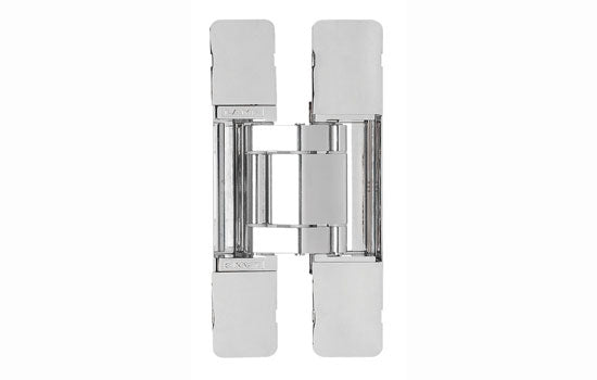 HES3D-E190PN-UL - 3-way Adjustable Polished Nickel Concealed Hinge - 220 Lbs Weight Capacity per Pair