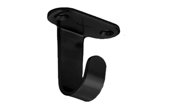 HJ-50SBL - Utility Hook Single 7/8"D x 1-3/4"W Satin Black