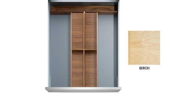 HONOLULU-BIR *KIT* - 6" Birch Honolulu Drawer Insert Kit for Drawer Widths 9-1/2" to 12"