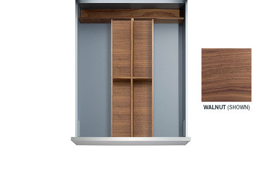 HONOLULU-WAL *KIT* - 6" Walnut Honolulu Drawer Insert Kit for Drawer Widths 9-1/2" to 12"