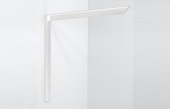 HYB-12WHI - 12" White Concealed or Surface Shelf Bracket