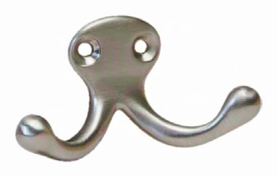 IV582A92 - 1-1/16" Height Aluminum Double Garment Hook