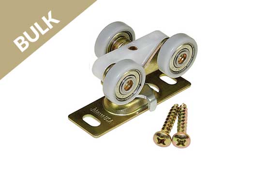 JH1125BULK - 1" Ball Bearing Hanger with Plate & Screws for Sliding Door - 200 Lbs