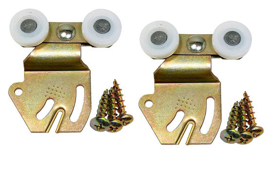 JH2228PPK2 - 3/8" Offset Twin Wheel Hanger with Screws for 2200/2200F Sliding Door Track - 75 Lbs - 2 each per pack