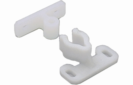 K-CATCH-WHT-T - Knuckle Catch 1-3/8"W White Plastic