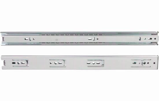 KV4400B22 - 22" Full Extension Zinc Side Mount Drawer Slide - 65 Lbs Weight Capacity Bulk