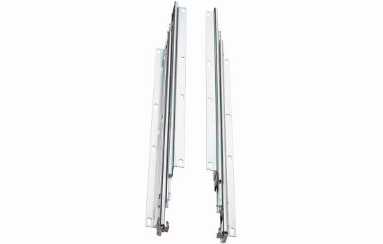 KV8000P20 - 20" Overtravel Zinc Under Mount Drawer Slide - 130 Lbs Weight Polybagged