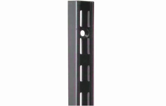 KV82BP-BLK78 - 78" Black Double Slot Shelf Standard for KV 182 Series Brackets