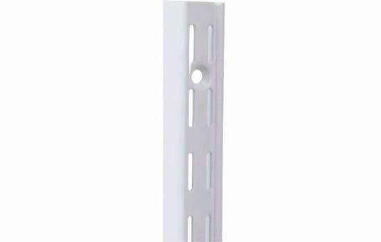 KV82BP-WH48 - 48" White Double Slot Shelf Standard for KV 182 Series Brackets