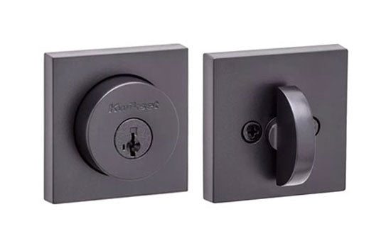 KW158SQT15-SMT - Satin Nickel Reversible Single Cylinder Square Deadbolt Smart Key Halifax Collection