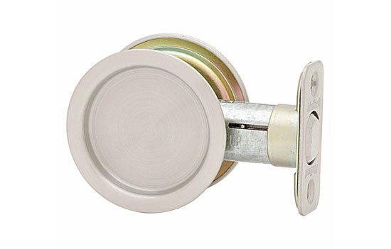 KW334-15 - Satin Nickel Passage Pocket Door Lock for 1-3/8" - 1-3/4" Doors