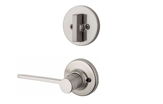 KW604LRLRDT15RH - Ladera Round Satin Nickel Right Hand Active Interior Trim Lever