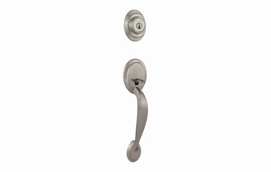 KW687DA15 - Dakota Satin Nickel Reversible Active Exterior Trim Handleset for 604 Series