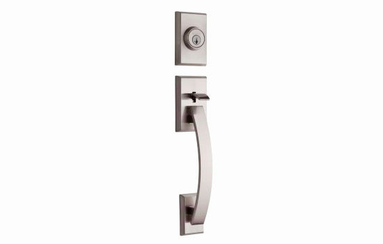 KW800TVH15 - Tavaris Satin Nickel Reversible Active Exterior Trim Smart Key Handleset for 966/974 Series
