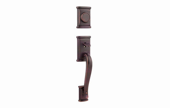 KW802ADH11P - Ashfield Venetian Bronze Reversible Dummy Exterior Trim Handleset for 968/977 Series