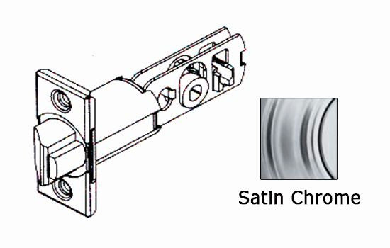 KW83277-26D - Satin Chrome 2-3/8" Backset Square Corner Deadbolt Latch for 660/780/980 Series