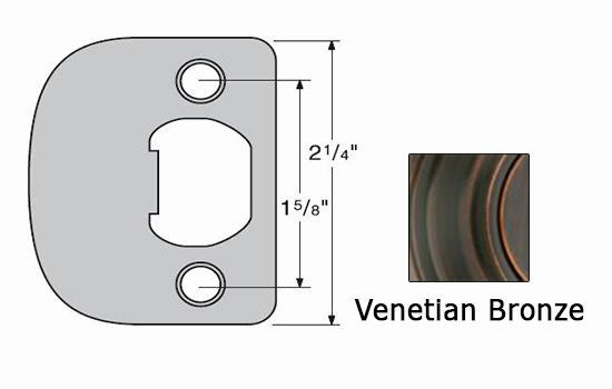 KW83796-690 - Venetian Bronze 2-1/4"H Round Corner Full Lip Strike