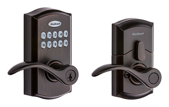 KW955-11P - Venetian Bronze Push Button Smart Code Keyless Commercial Electronic Lever