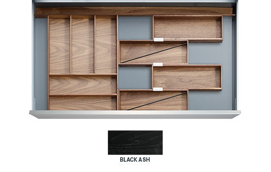 LA-BLK *KIT* - 24" Black Ash Los Angeles Drawer Insert Kit for Drawer Widths 27-1/2" to 30"