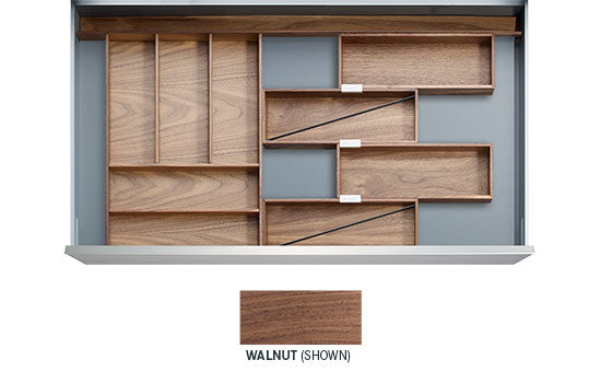LA-WAL *KIT* - 24" Walnut Los Angeles Drawer Insert Kit for Drawer Widths 27-1/2" to 30"