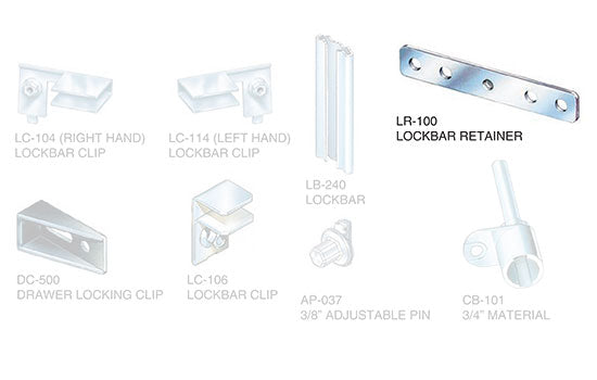 LR-100 - Lockbar Retainer for System 101 and 104 Gang Locks