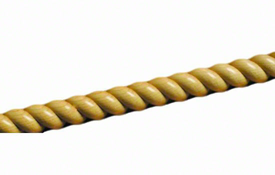 M0051QUF2 - 8'L x 1/2"W 7/32"H Alder Rope Moulding