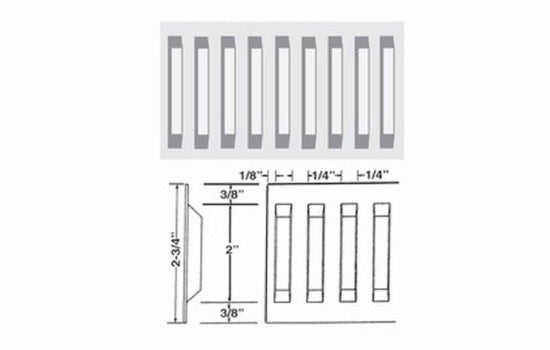 MC282A-WH60 - 60" Adhesive Back White Binning Strip