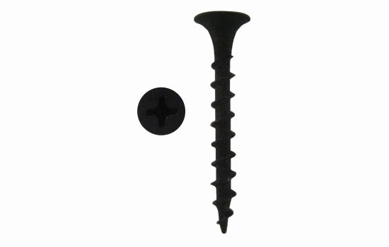 MC300 - #6 x 1-1/4" Flat-bugle Head Phillips Black Coarse Screw for Drywall Installation (9684) - 8M per Box