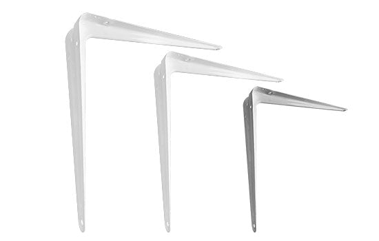 MC8X10WH - 8" x 10" White Steel Shelf Bracket