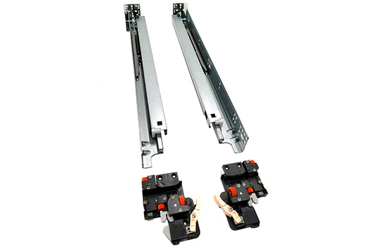 MC9880-15 - 15" Soft-close Full Extension Zinc Economy Undermount Drawer Slide with 3-way Adjustment - Includes Locking Devices