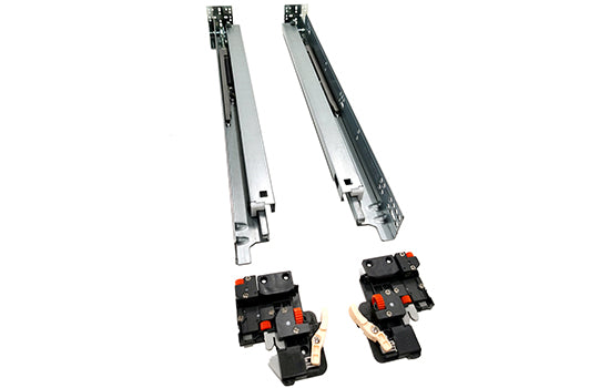 MC9880-18 - 18" Soft-close Full Extension Zinc Economy Undermount Drawer Slide with 3-way Adjustment - Includes Locking Devices