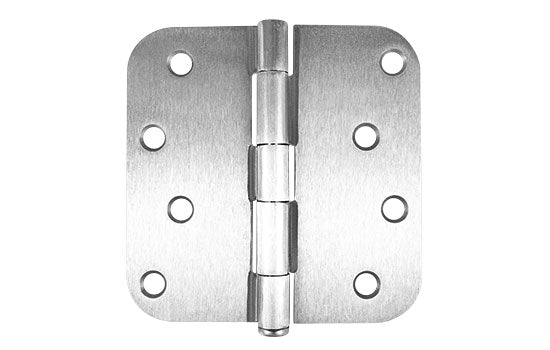 MCBA58-15-4 - 4" x 4" Satin Nickel Plain Bearing Hinge with 5/8" Radius Corners - Bulk Assembled 50pr per Box