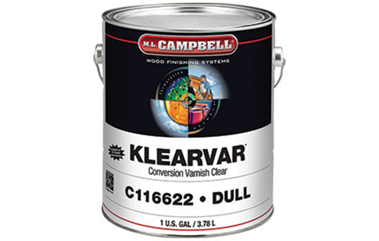 MLC-C116622-1 - 1 Gallon Solvent Based Interior Clear Dull KlearVar Post Catalyzed Conversion Varnish <mark>Order Catalyst C1431 Separately</mark> <mark>Additional Hazmat Fees May Apply</mark>