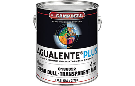 MLC-C136352-1 - 1 Gallon Water Based Interior Agualente Plus Clear Dull Pre-Catalyzed Lacquer