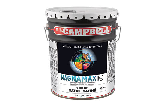 MLC-C199154-5 - 5 Gallon Water Based Interior MagnaMax H2O Clear Satin Pre-Catalyzed Lacquer