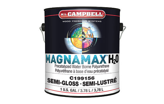 MLC-C199156-1 - 1 Gallon Water Based Interior MagnaMax H2O Clear Semi-Gloss Pre-Catalyzed Lacquer