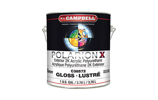 MLC-C38572-1 - 1 Gallon Solvent Based Exterior Clear Dull Polarion X 2K Polyurethane <mark>Order Catalyst C35677 Separately</mark> <mark>Additional Hazmat Fees May Apply</mark>