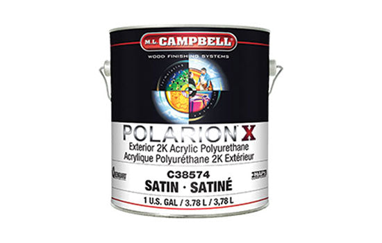 MLC-C38574-1 - 1 Gallon Solvent Based Exterior Clear Satin Polarion X 2K Polyurethane <mark>Order Catalyst C35677 Separately</mark> <mark>Additional Hazmat Fees May Apply</mark>
