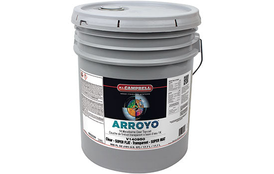 MLC-V140950-5 - 5 Gallon Water Based Interior Arroyo 1K Super Flat Clear Acrylic Urethane