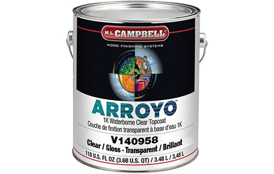 MLC-V140958-1 - 1 Gallon Water Based Interior Arroyo 1K Gloss Clear Acrylic Urethane