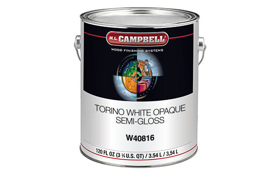 MLC-W40816-1 - 1 Gallon Solvent Based Interior Turino Pigmented White Semi Gloss Conversion Varnish <mark>Order Catalyst C1431 Separately</mark> <mark>Additional Hazmat Fees May Apply</mark>