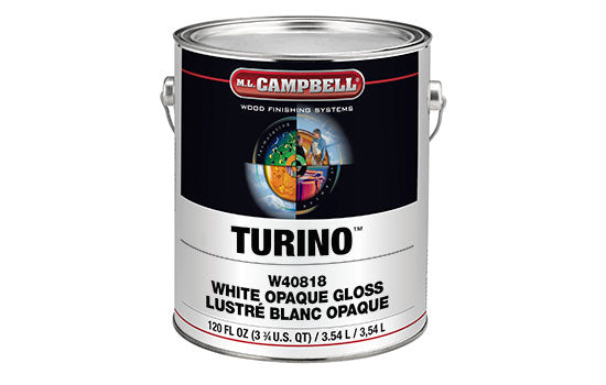 MLC-W40818-1 - 1 Gallon Solvent Based Interior Turino Pigmented White Gloss Conversion Varnish <mark>Order Catalyst C1431 Separately</mark> <mark>Additional Hazmat Fees May Apply</mark>